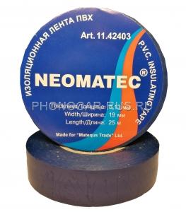 Neomatec (Matequs) Изолента ПВХ, 19мм х 25м х 0,13мм; (синяя)