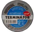 111106 IC6P TERMINATOR изолента ПВХ, черная; 19ммх20м, толщина 0,18 мм.